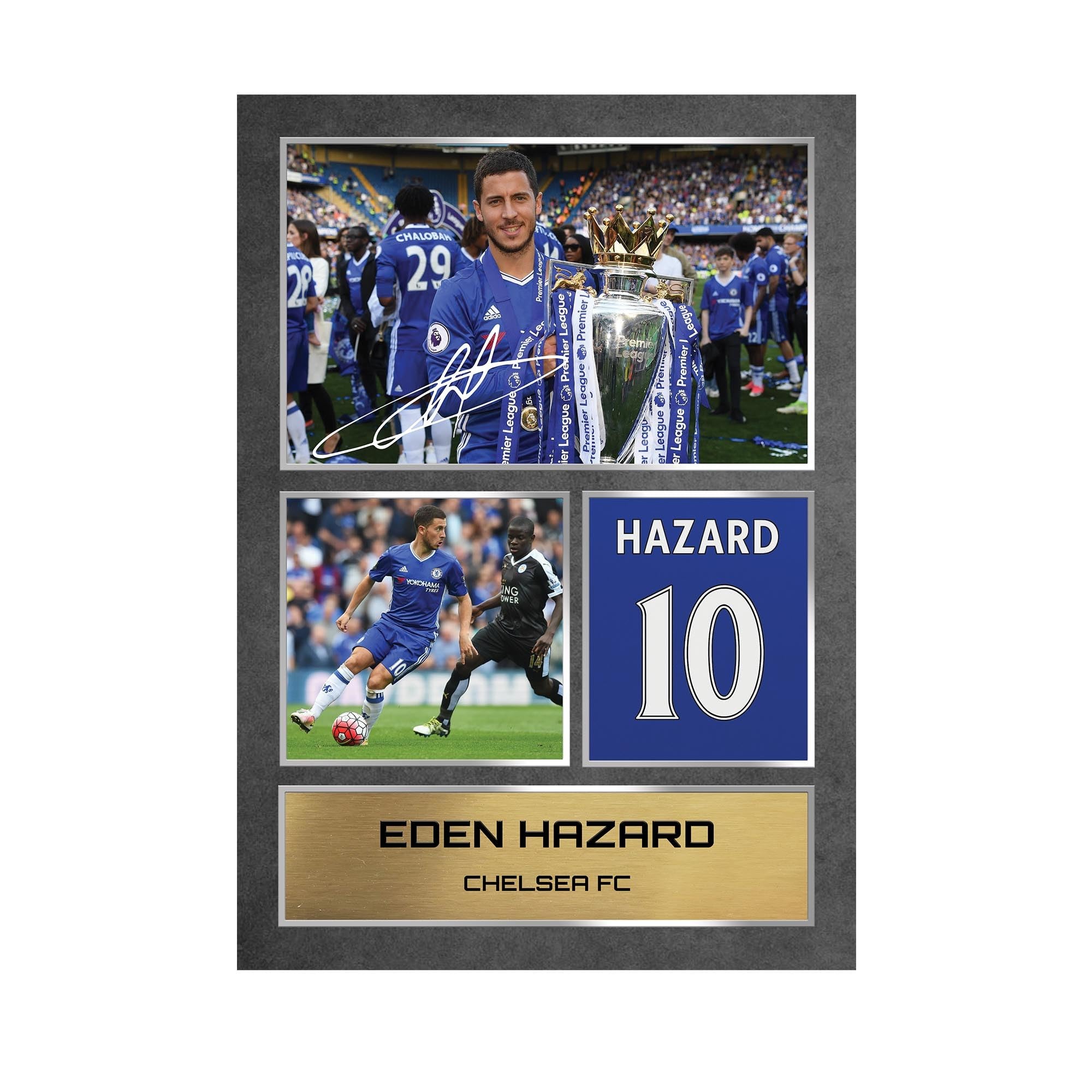 Eden Hazard Chelsea Football Printed Autograph Memorabilia Framed Gift A4 Framed