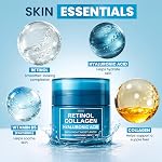 Face Moisturizer Retinol Cream - Anti-Aging Moisturizer Wrinkle Cream with Collagen & Hyaluronic Acid - Neck Firming, Hydration & Smooth Skin - Fast Absorbing Day & Night Facial Cream for Women & Men