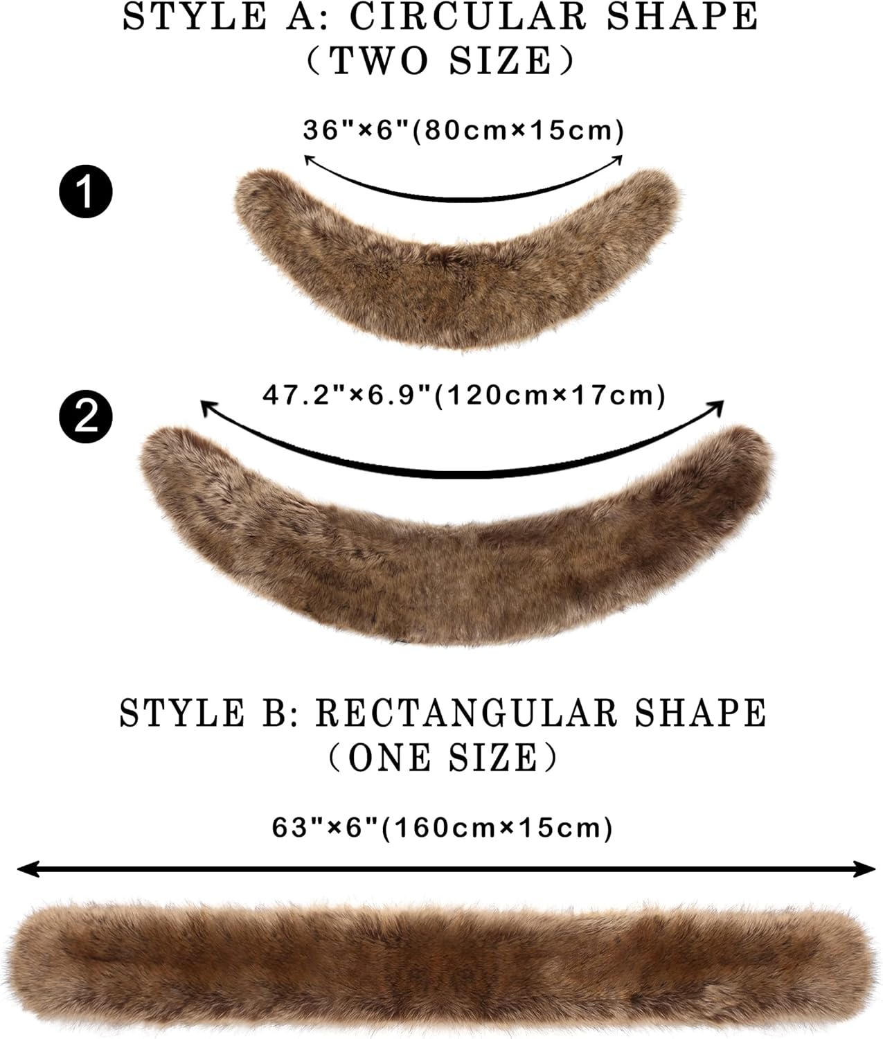 Soul Young Faux Fur Collar Women's Neck Warmer Scarf Wrap - Image 6