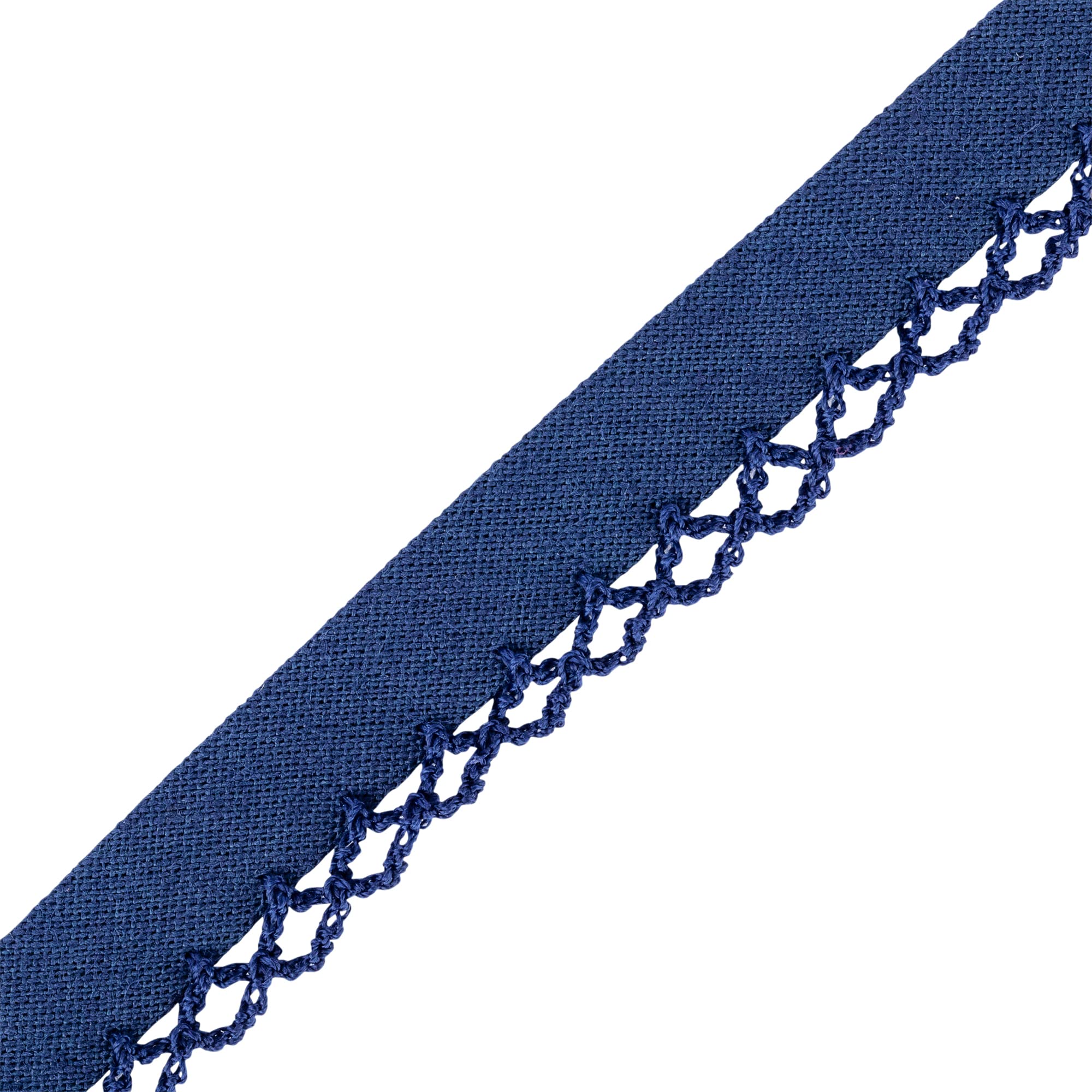 Picot Bias Binding – 12mm Wide Single Fold Bias Tape, Piping and Binding for Cushions, Seam Binding, Quilting Tape, Includes Seams Hand Cream for Sewing Comfort by Discount Fabrics LTD (Navy Blue,25m)