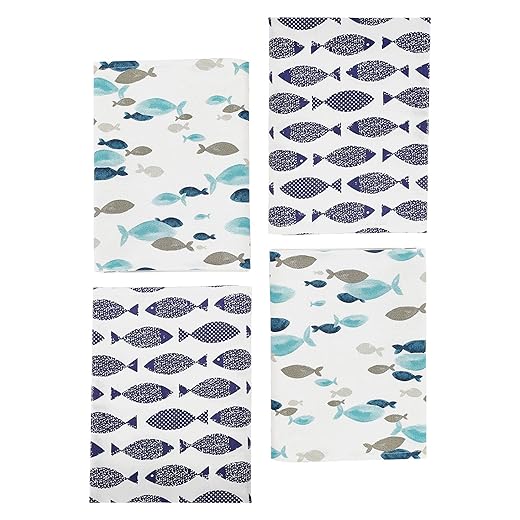 Allmarkhomes Toallas De Cocina Absorbentes Paños De Cocina Algodón 100%, 4 Piezas Toalla Cocina Tea Towels Paños De Cocinas 40 X 60cm