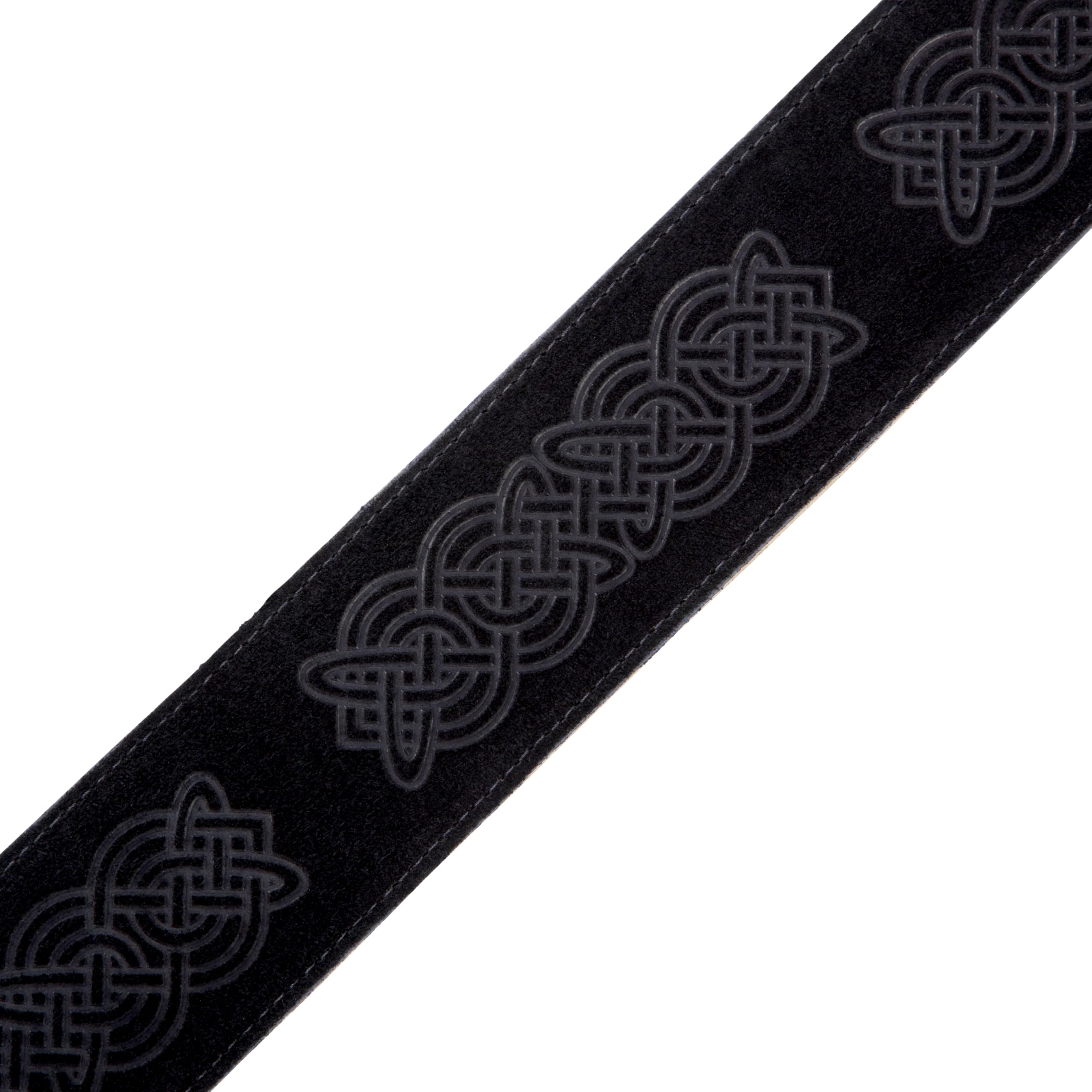Levy's MS26CK-BLK Gitarrengurt Suede Leather Celtic Knot Emboss 2 1/2" - Black