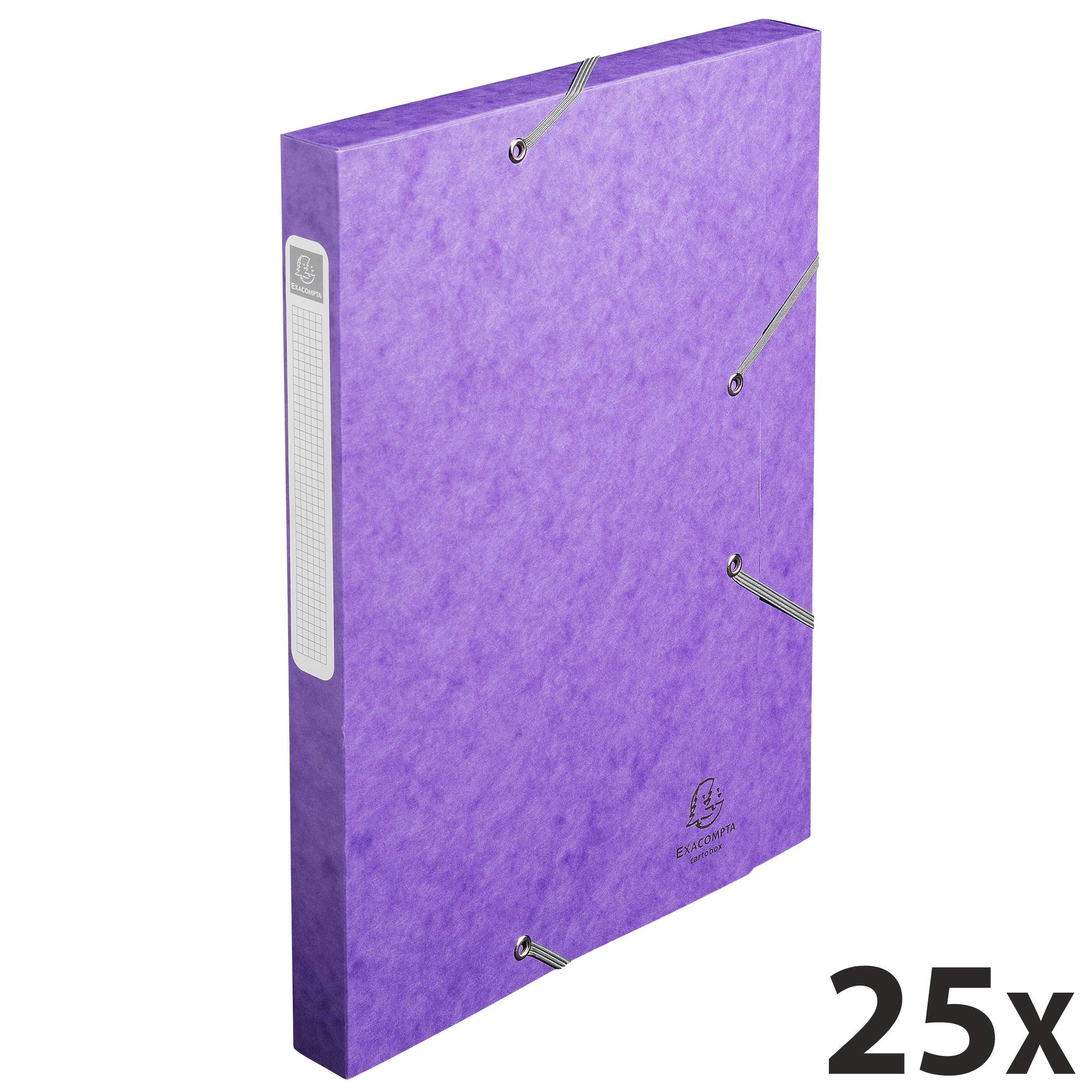 Exacompta 25 scatole archivio Cartobox A4 dorso 2,5 cm viola