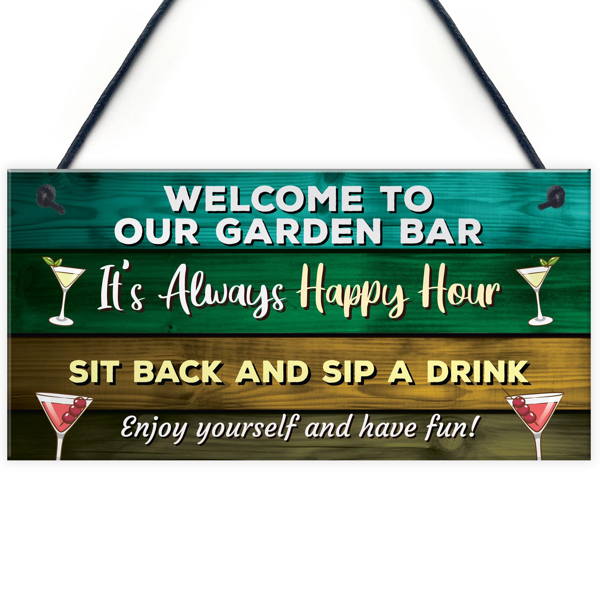 Red Ocean Colourful Garden Sign Home Bar Garden Signs And Plaques Funny Bar Sign Shed Summerhouse Man Cave Sign Gift For Him Her