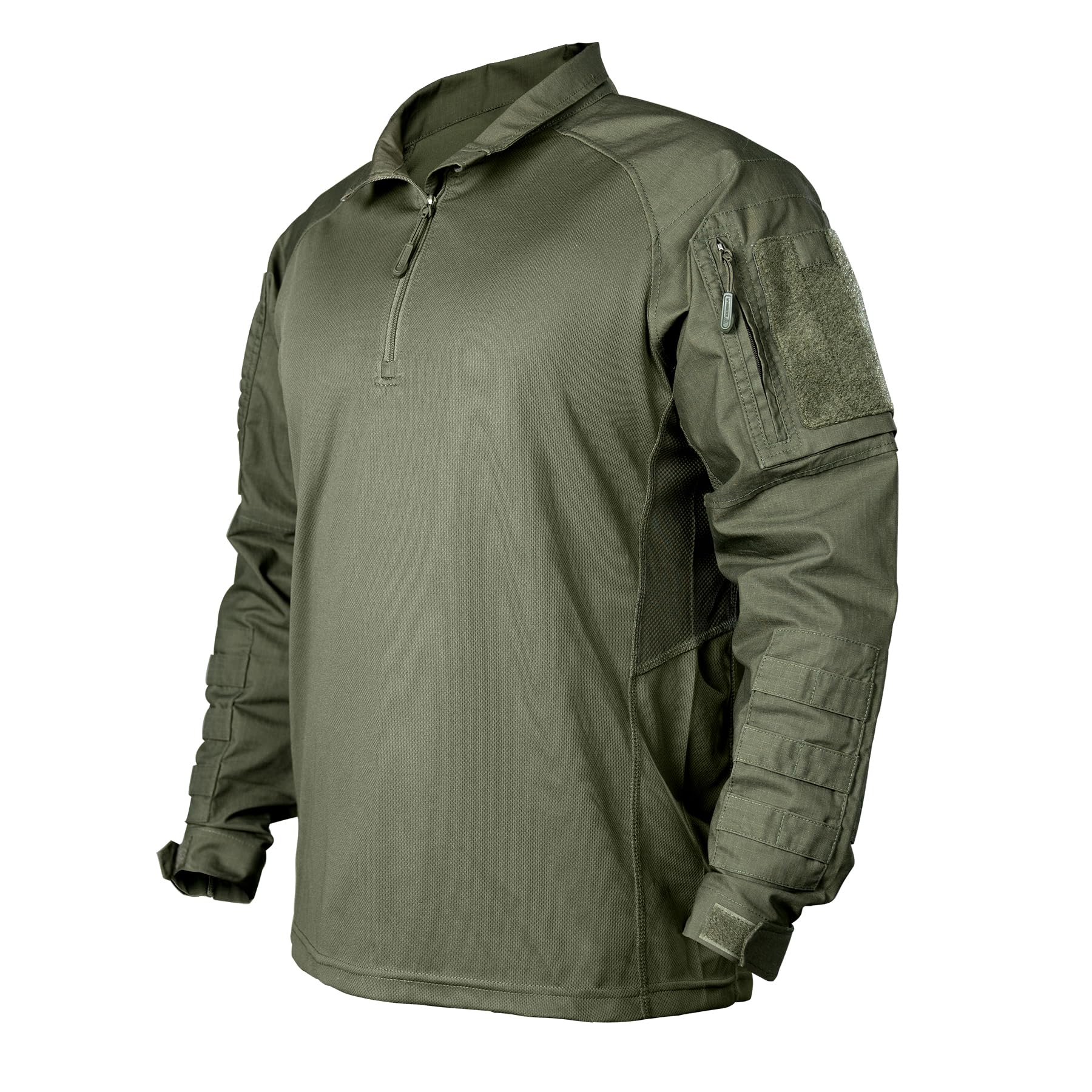 IDOGEAR Chemises De Combat Chemise Tactique à Manches Longues avec Coudières Chemises Militaires avec Poches Vêtements Airsoft Hauts