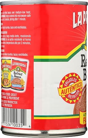 La Preferida Authentic Flavour Fat Free Refried Beans 454 g (Pack of 3)