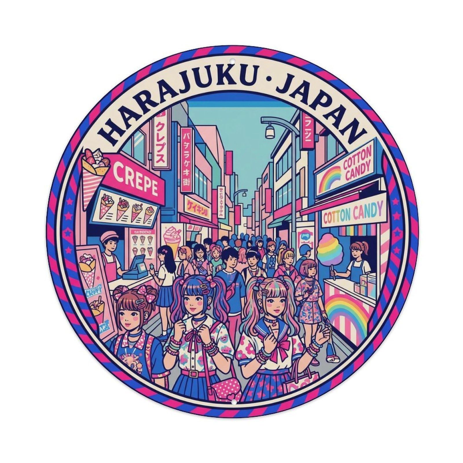 Tokyo Harajuku Takeshita Street Fashion Castle Travel Metal Tin Sign
