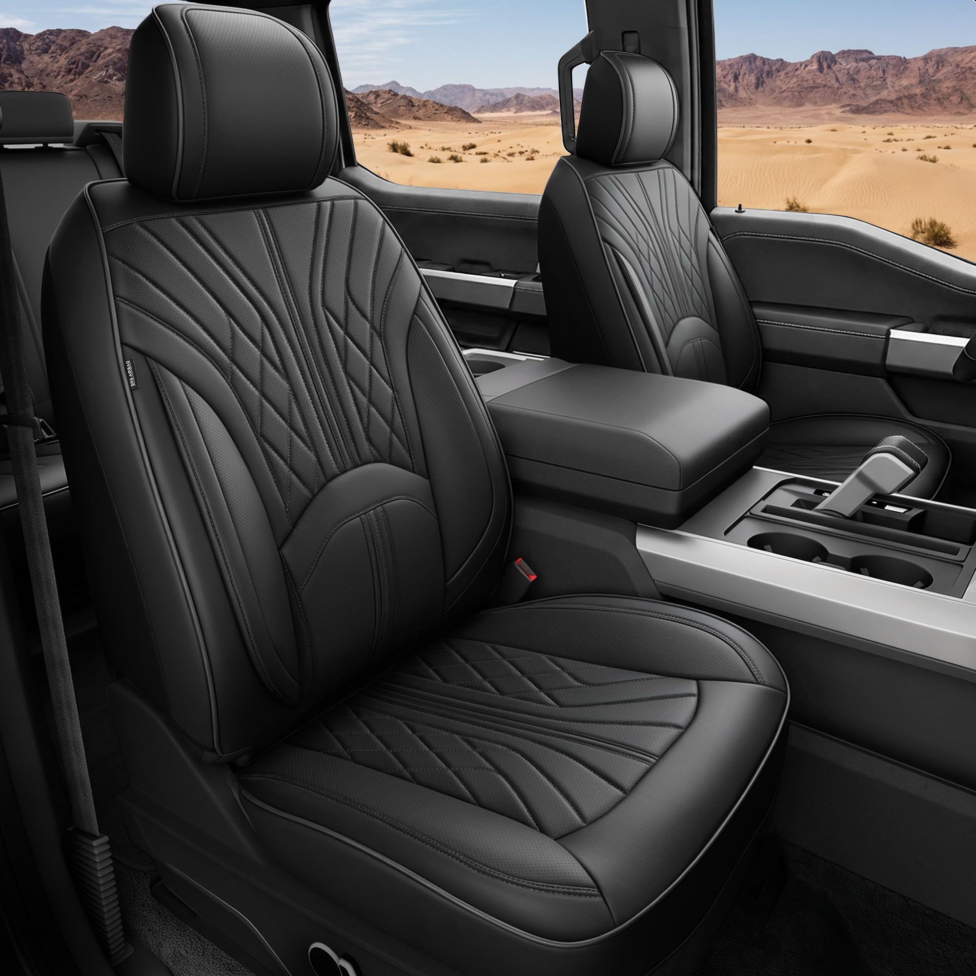 Photo 1 of FREESOO Leather Seat Covers for Ford F-150/F-250/F-350 Crew Cab