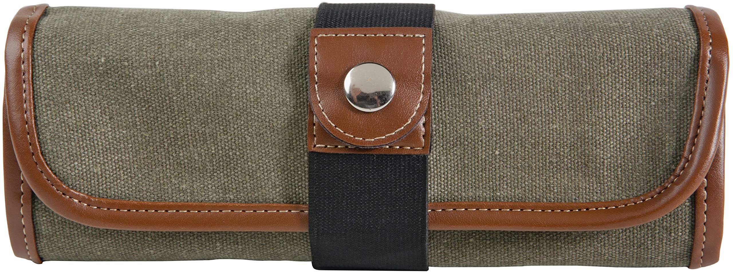 Speedball Art Products 353360 Canvas Pencil Roll Up, Olive W/Brown Trim, Holds 26 Pencils