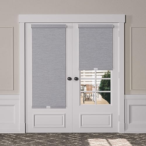 Miniatura 4 de BERISSA Persianas enrollables opacas sin cordones para ventanas, con cenefa de cassette, con aislamiento térmico, ahorro de energía, para puerta y