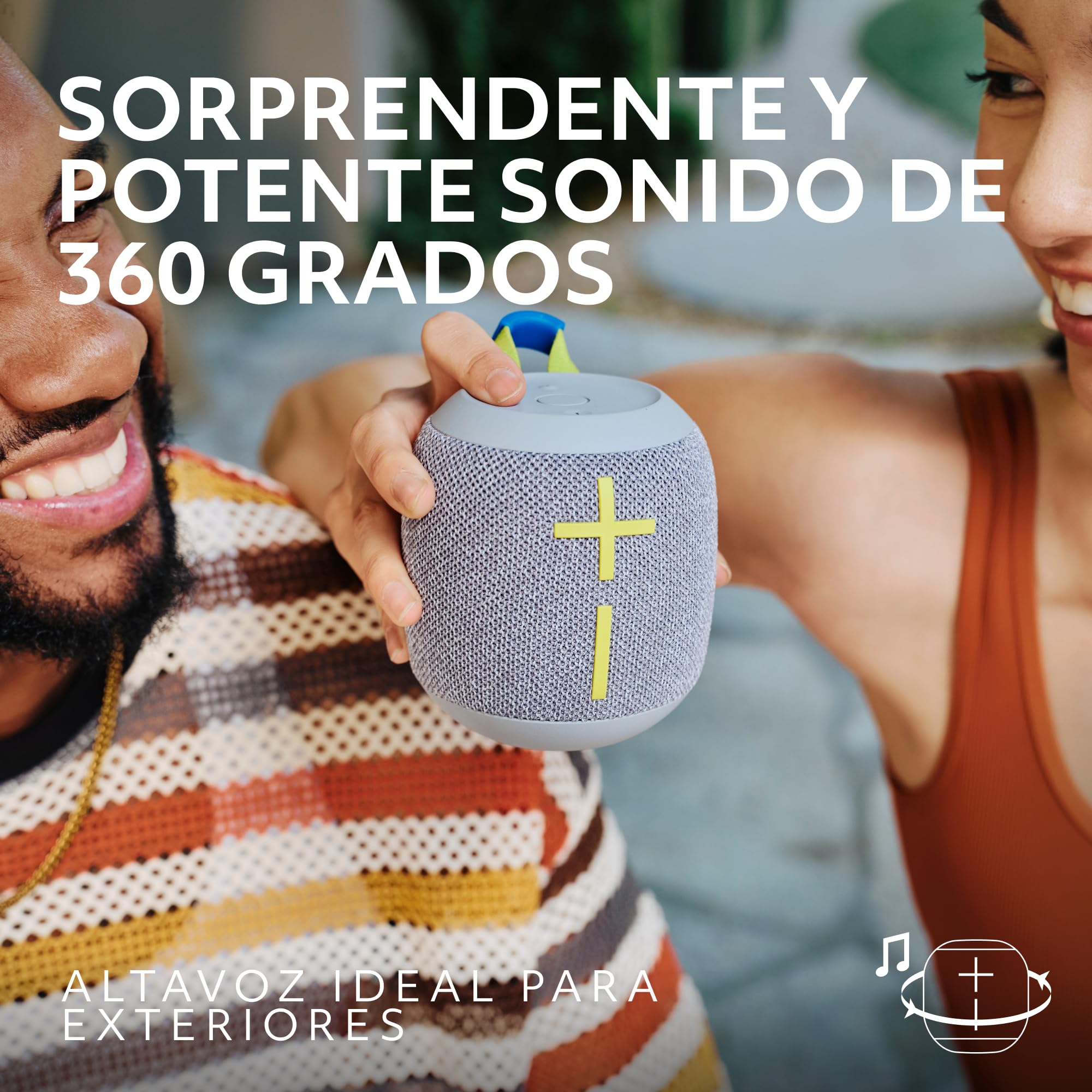 Ultimate Ears Wonderboom 4, Altavoz Bluetooth portátil Resistente al Agua con Graves potentes y Sonido de 360 Grados, Altavoz Flotante a Prueba de Polvo con Radio de acción de 40m - Negro — view 2
