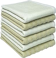 Vista 18 de Toallas de cocina de alta calidad (20 x 28 pulgadas, paquete de 6) Toallas de cocina grandes de algodón Juego de sábanas de cocina planas