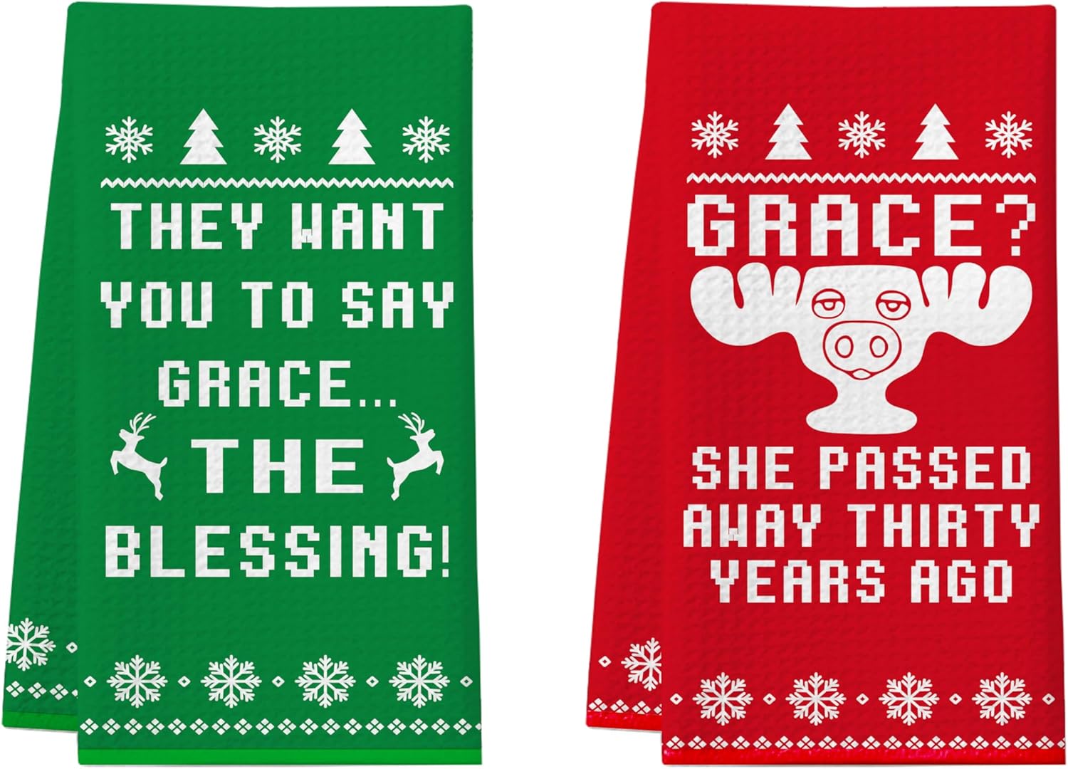 National Lampoon's Christmas Vacation Gift, 2 Pack Funny Christmas Kitchen Towels