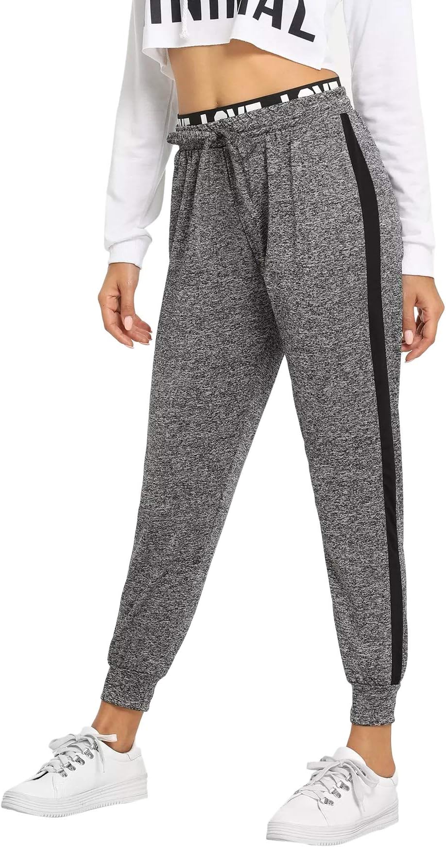 SweatyRocks Women's Causal Drawstring Waist Yoga Active Workout Long Pant with Pocket