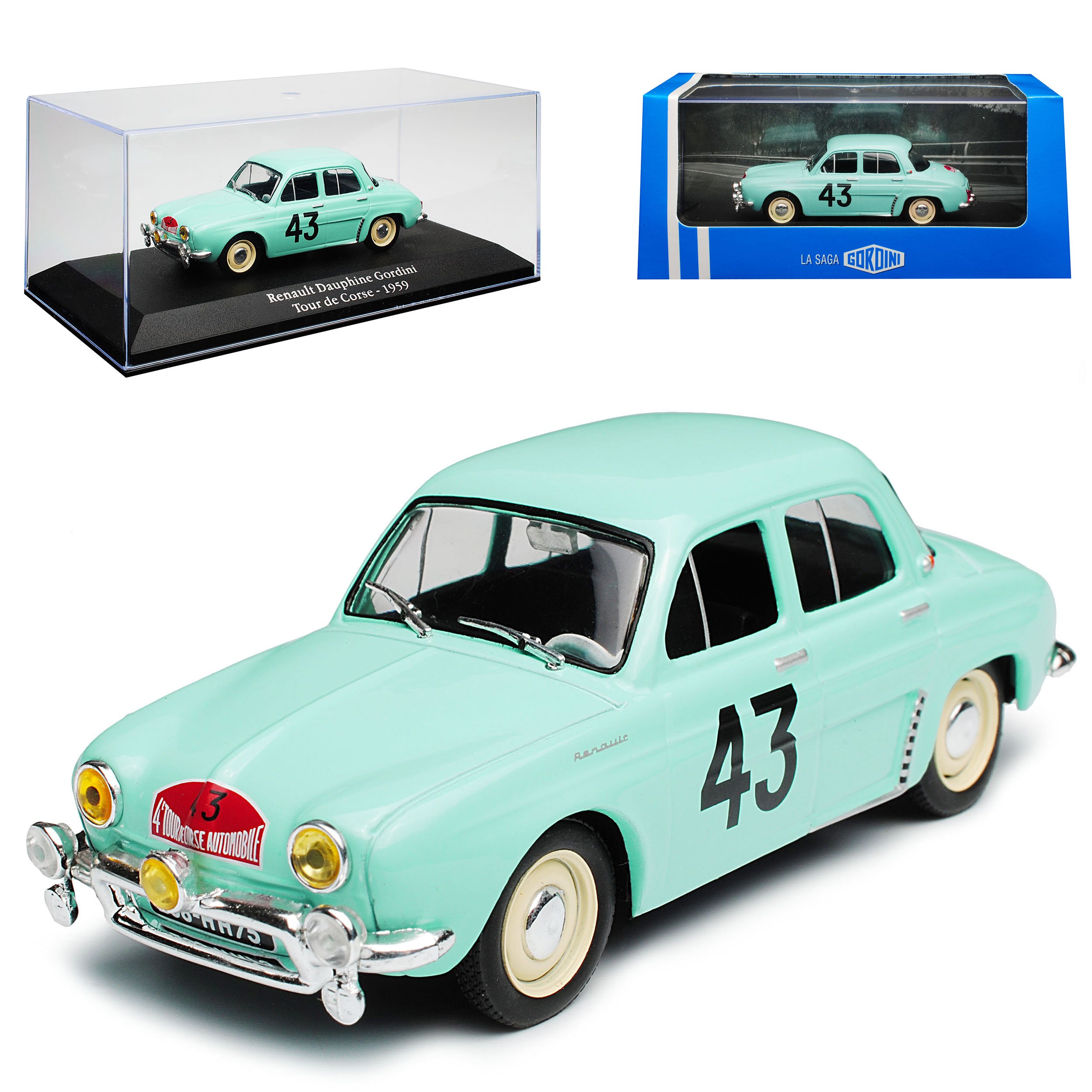 Voiture Miniature 1/43 Renault 8 Gordini Tour De Corse 1964 #91 - Eligor - Neuf