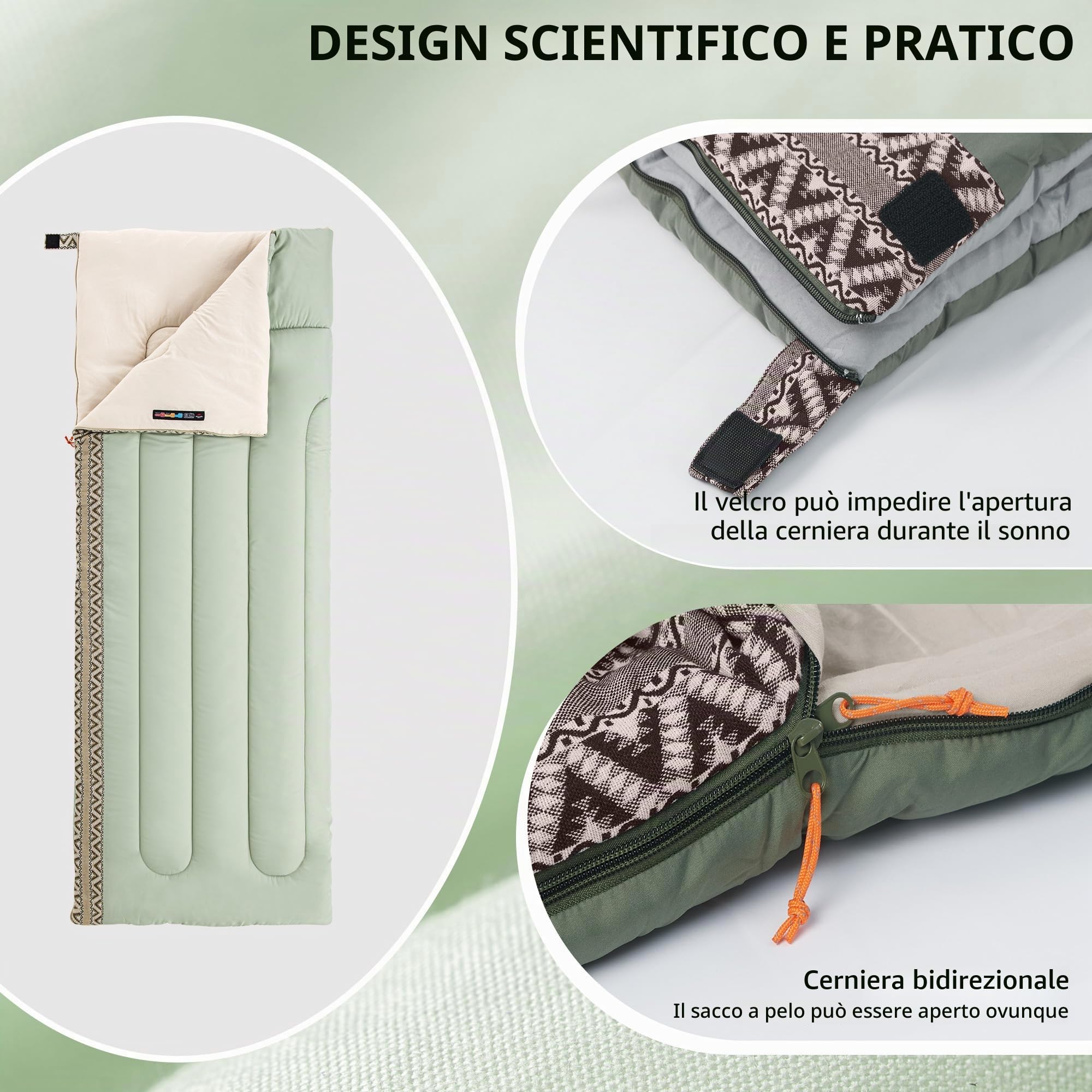 Naturehike Sacco a Pelo Invernale 4 Stagioni Ultraleggero Campeggio e le escursioni Per Adulti e Bambini Compatto Primavera Estivo Autunno 7-13℃ 190 x 150cm