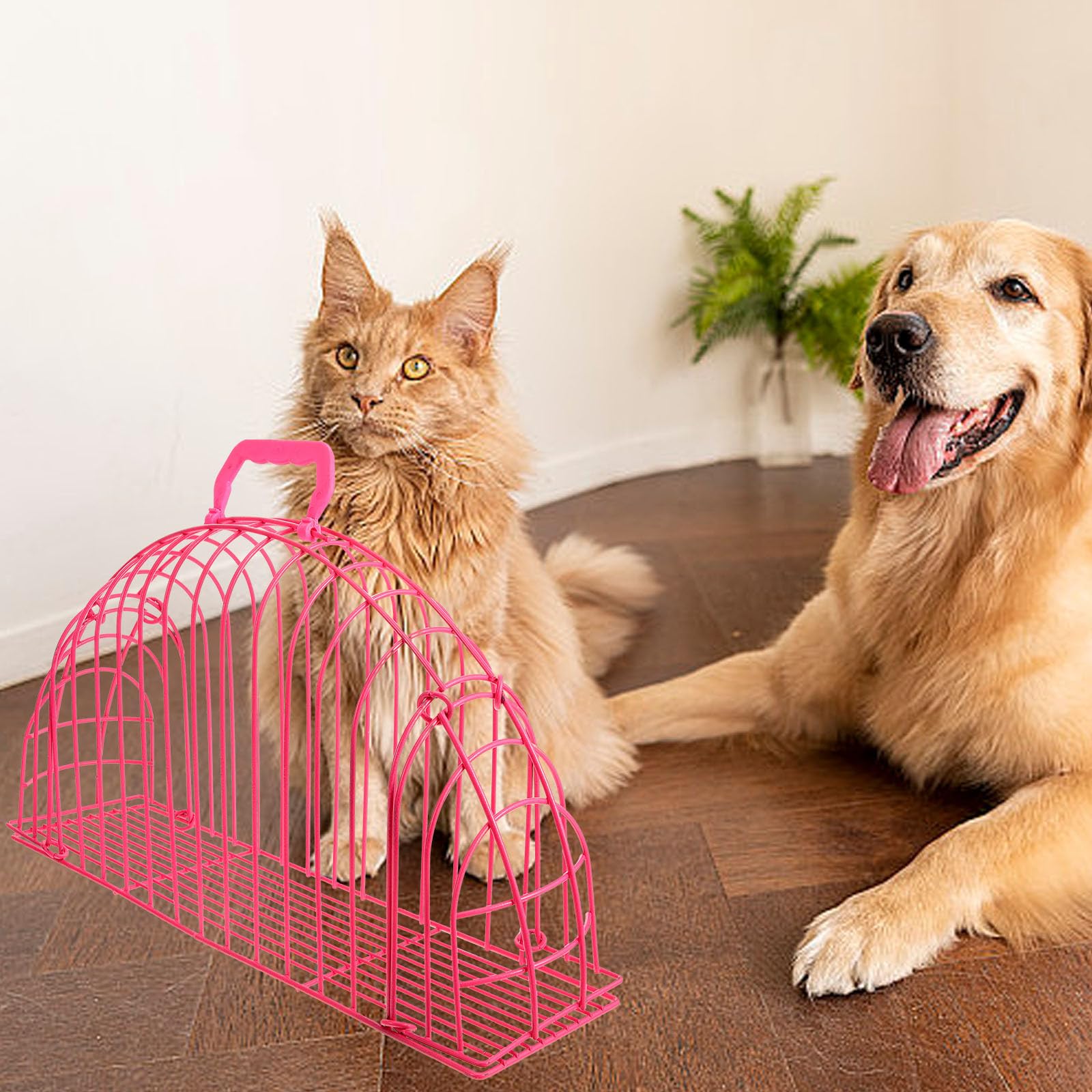 Duschkäfig Kratzfester Wiederverwendbarer Katzenpflege aus Edelstahl und Katzenkäfig für Praktisches Katzenzubehör sicheres Baden zu Hause