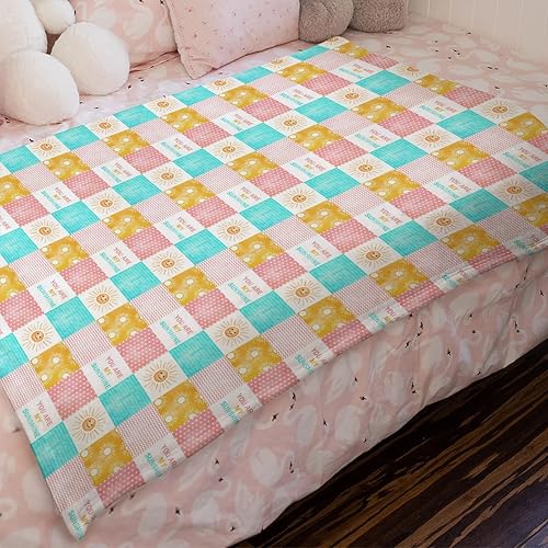 Miniatura 4 de GRJIRAC Manta de franela de cuadros coloridos de tartán para bebé, manta de franela con lunares en zigzag, divertida manta de envoltura para bebé,