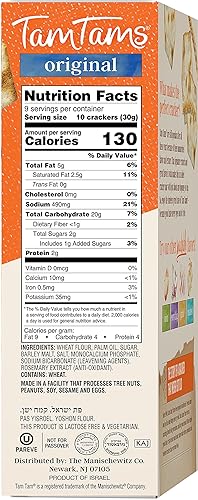 Miniatura 2 de Manischewitz Tam Tam Original Crackers 9.6 onzas (paquete de 2), esponjosas y aireadas, horneadas a la perfección