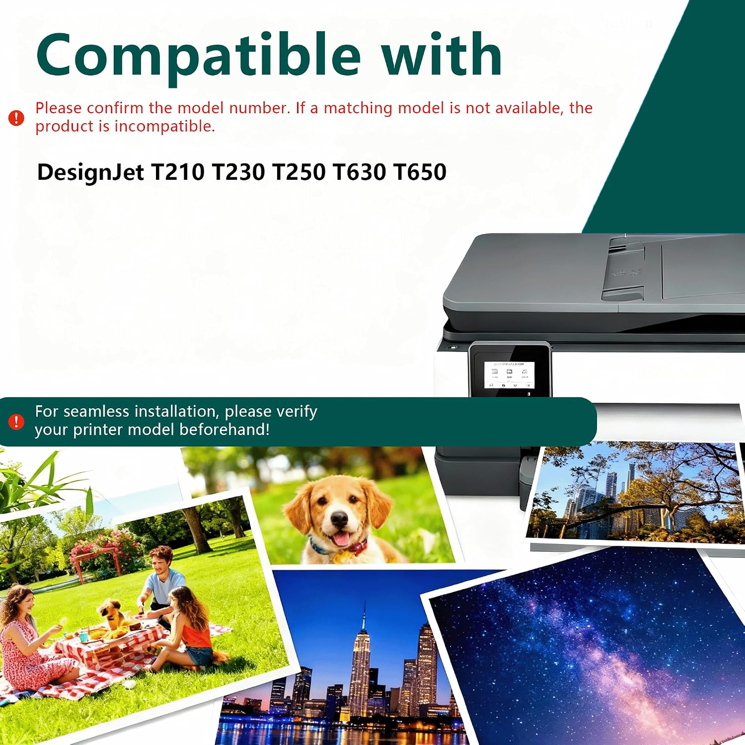 713 Print Head Printhead with Chip Compatible for HP DesignJet T210 T230 T250 T630 T650 Printer,4 Print Head