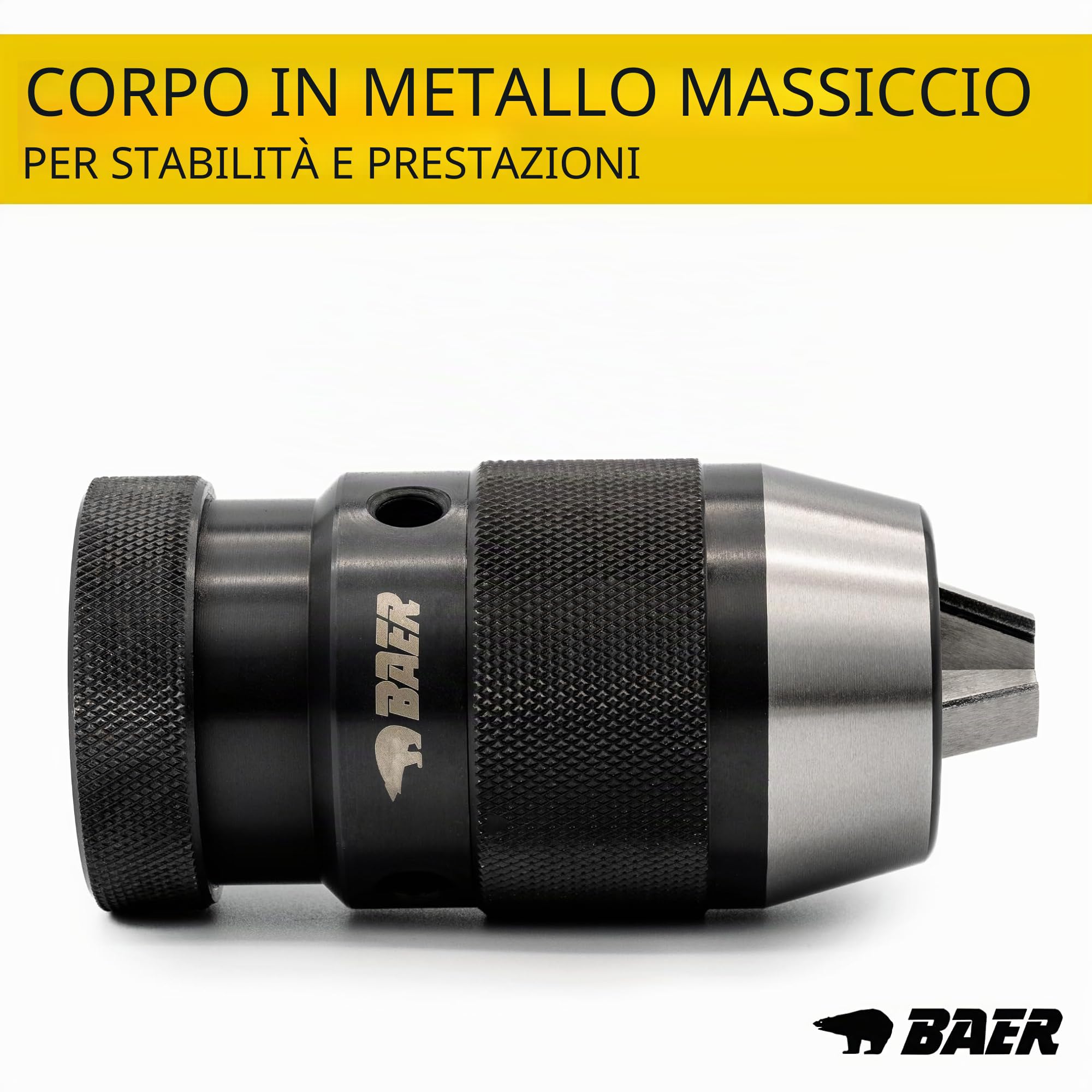 BAER Mandrino con attacco conico 5,0 – 20,0 mm | conico B 18 – Mandrino di precisione | martello perforatore