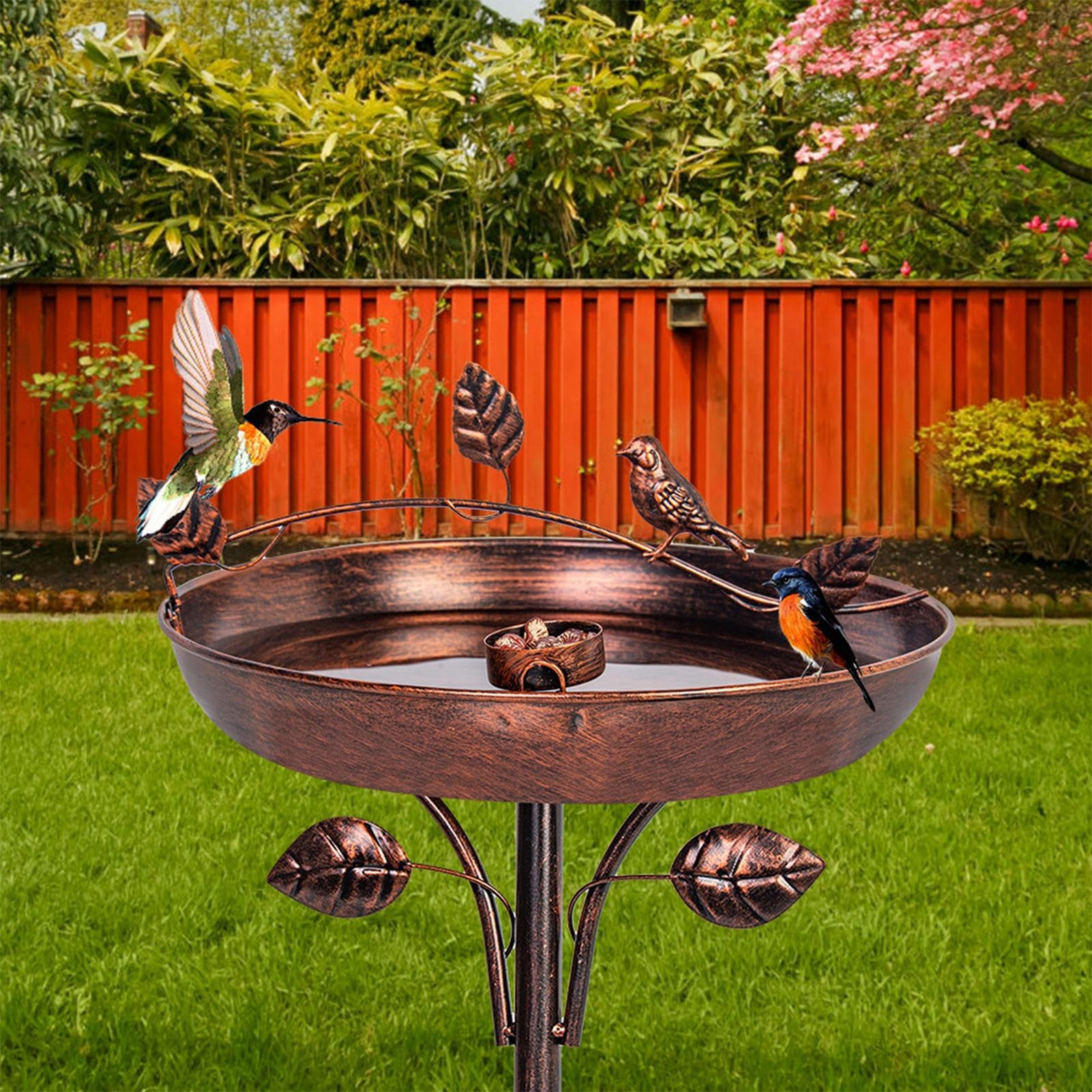 Bagni Degli 104 Cm di Altezza Bagno per in Metallo da Giardino | Mangiatoia per per Decorazione di Terrazzo Giardino Prato Aiuola