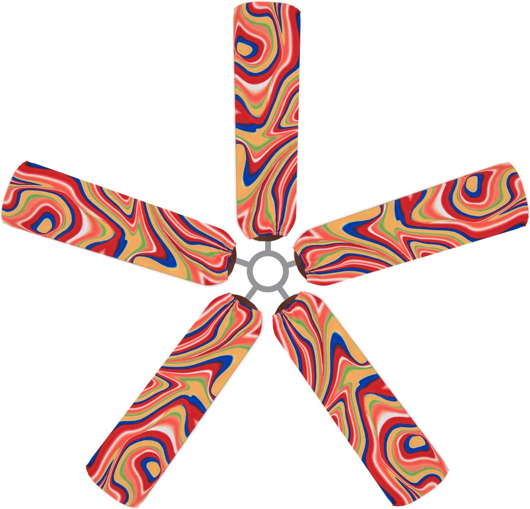 Swirling Rainbow Ceiling Fan Blade Covers