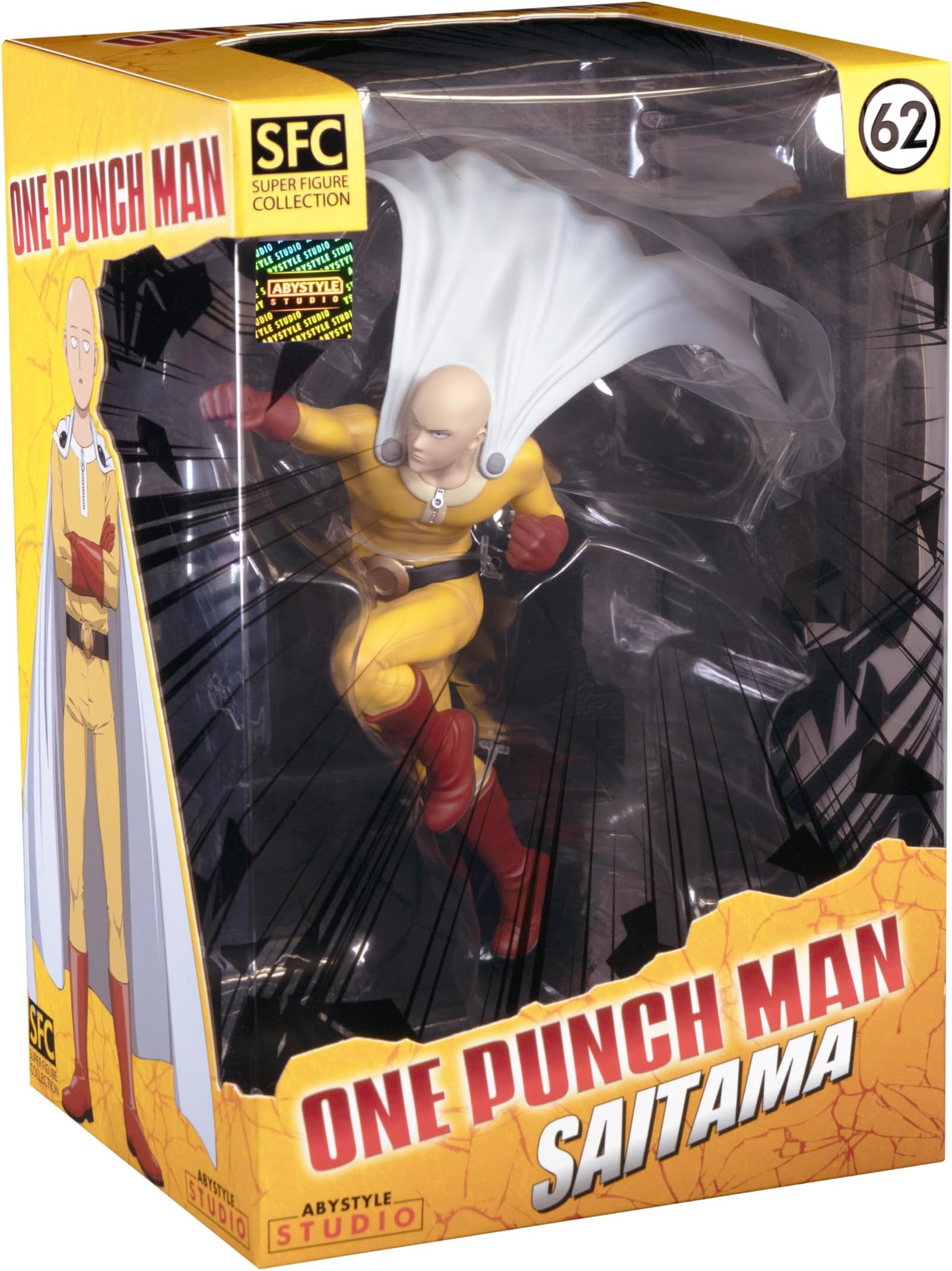 One Punch Man Saitama 6.3" Tall SFC Collectible PVC Figure Statue Anime Manga Figurine Home Room Office Décor Gift