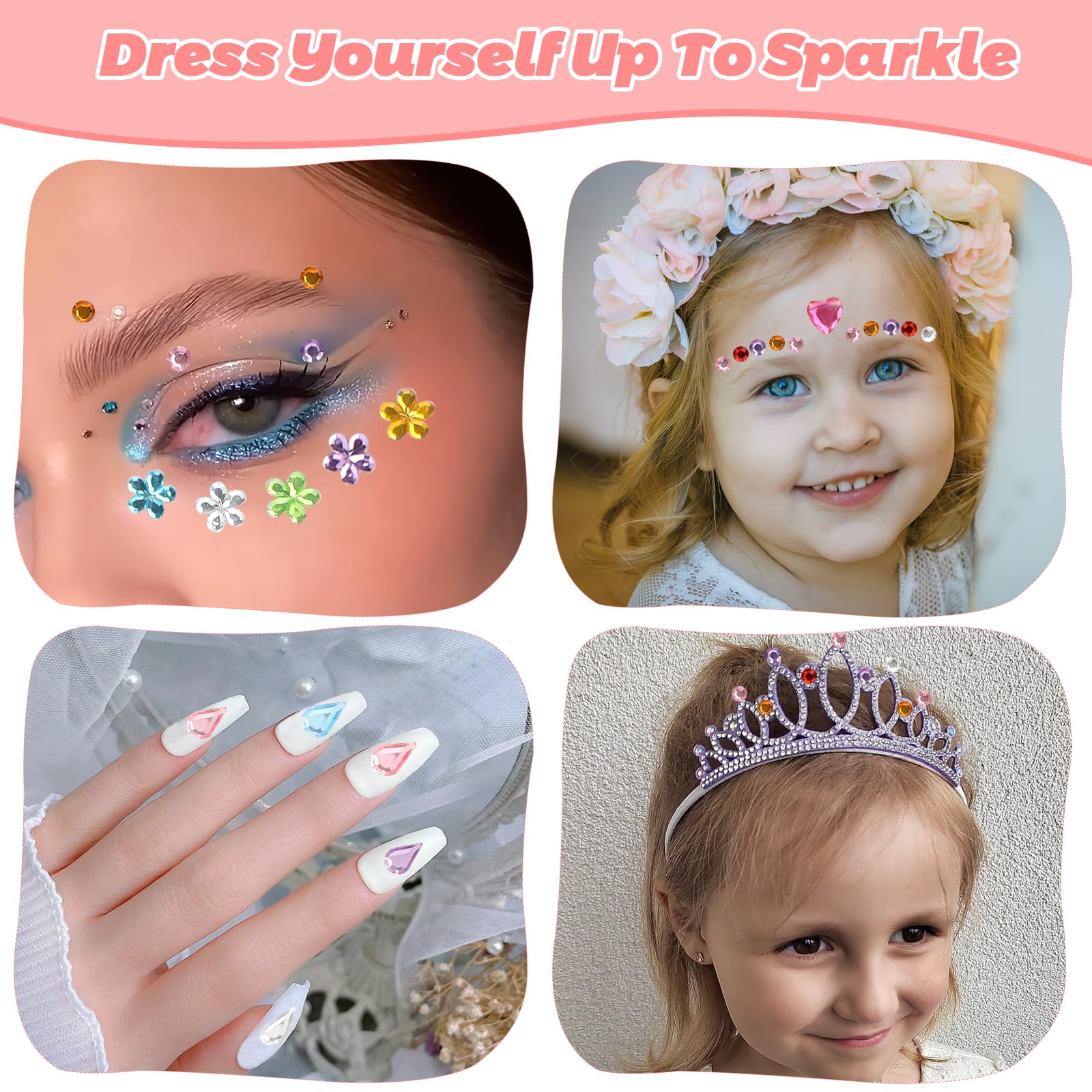 Bauspiel Transparante Glitterstenen - 60 Stuks | | Creatief