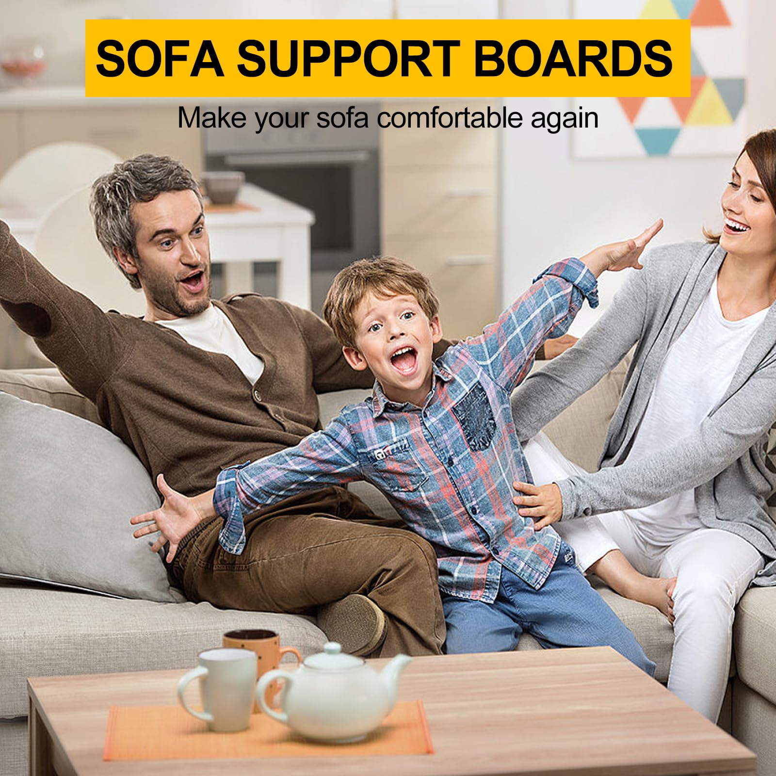 3 tablas de soporte de sofá de 50 x 50 cm, soporte de cojín de sofá para asiento caído, repuesto de alta densidad, cojines de asiento para sofá de esquina, color negro