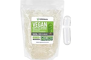 Zero-Fill Capsule Machine 00 - Unleash DIY Wellness with 1000 Empty Vegan Capsules