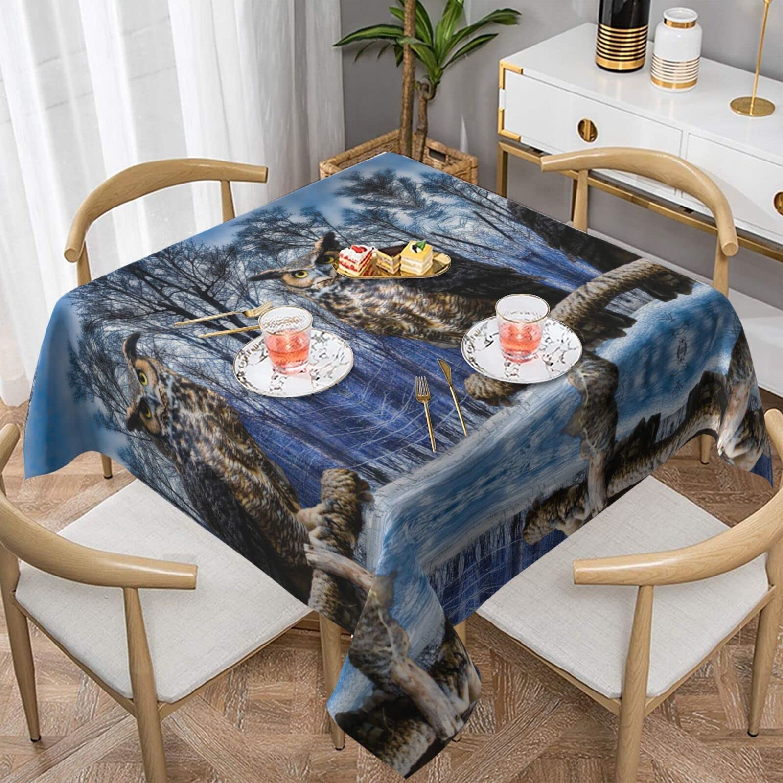 Nappe de cuisine hibou lavable idéale pour pique-nique et extérieur