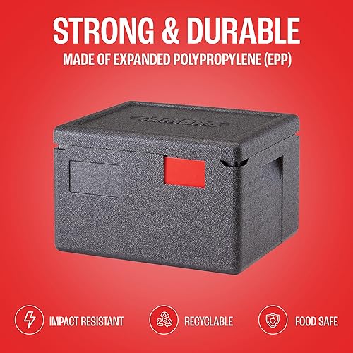 Miniatura 6 de Cambro GoBox - Transportador térmico ligero con aislamiento térmico y bandeja de alimentos (6 pulgadas de profundidad), caja de calor y calentador