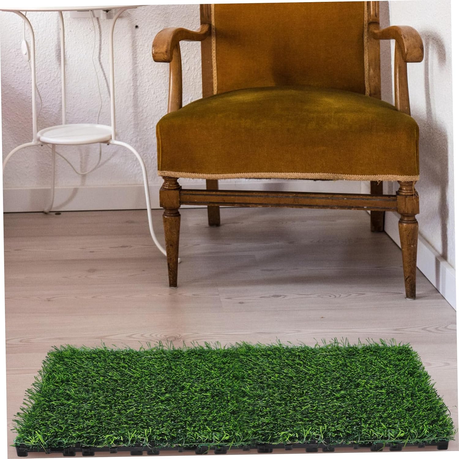 TEHAUX Artificial Grass Rug Pad for Dogs 4pcs Fake Turf Mat Synthetic Lawn Carpet DIY Grass Mat Pet Turf Indoor