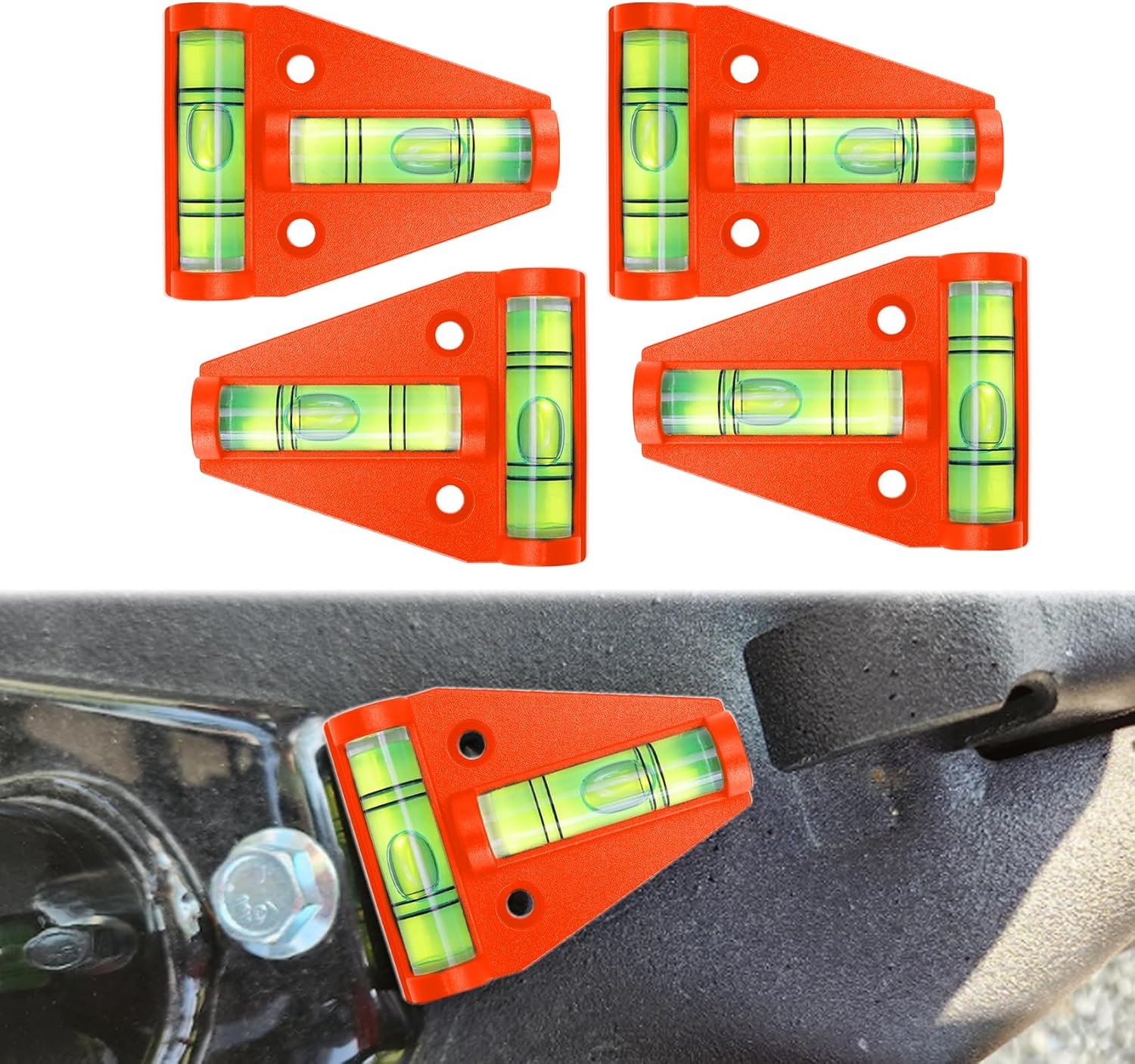 4PCS Bubble Leveler Tool, T Type RV Levelers, RV T Level Cross Check Levelers Bubble