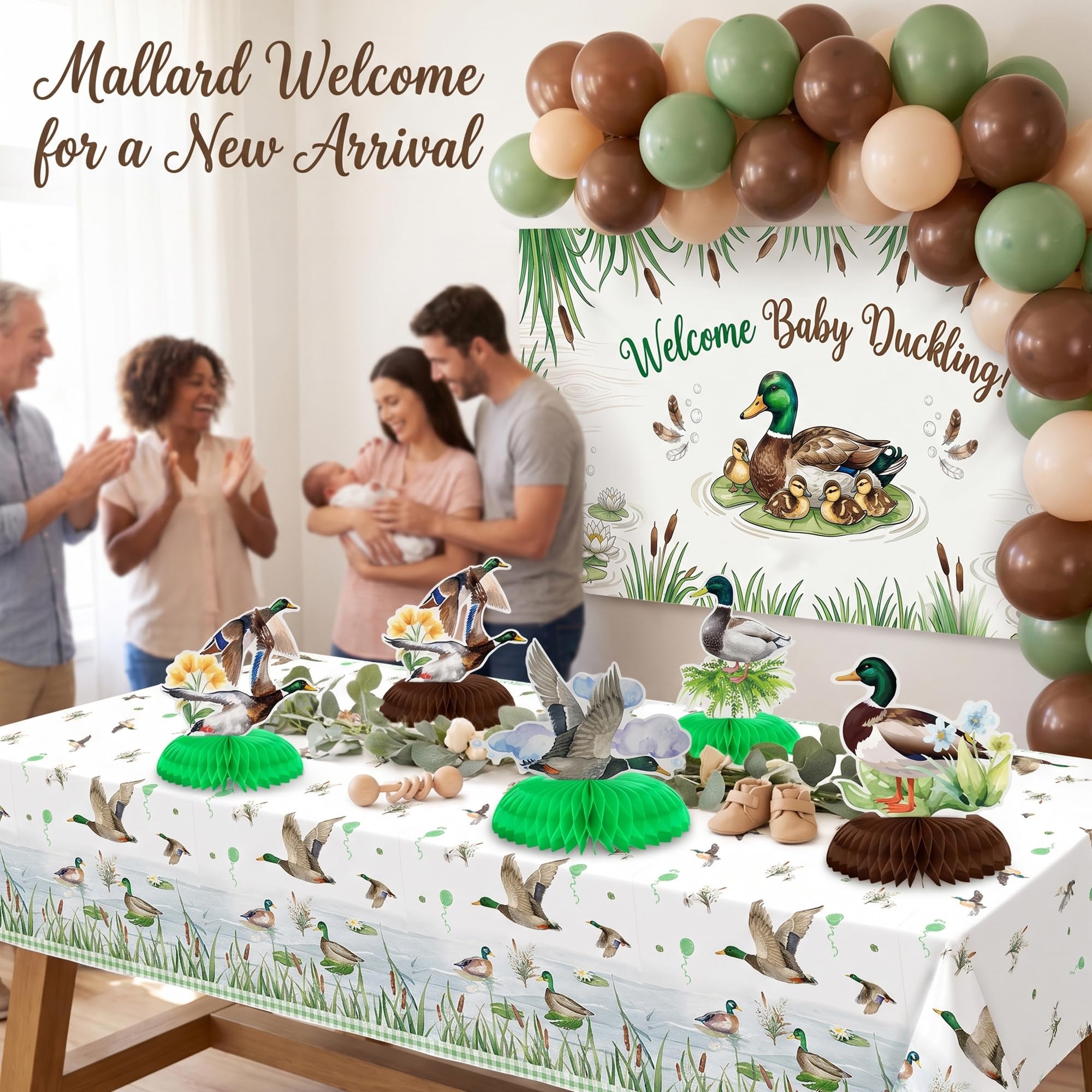 Mallard Duck - Kit di decorazioni per baby shower, per feste di genere neutro