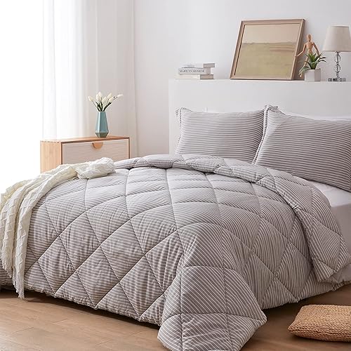 Miniatura 3 de NexHome Juego de edredón Queen de 3 piezas, 100% microfibra lavada suave, ligero, edredón de ropa de cama de teñido catiónico verde con 2 fundas de