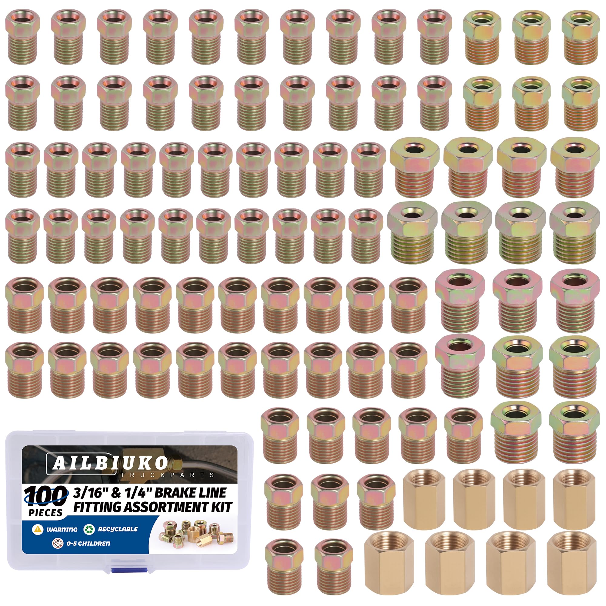 Photo 1 of Ailbiuko 100-Piece Brake Line Fittings Kit