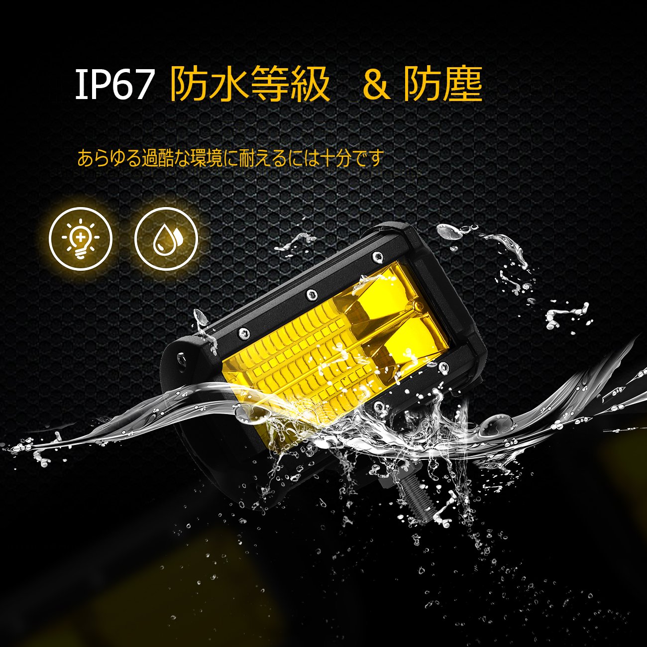 Amazon.co.jp: フォグランプ バイク 5インチ 72w リレーハーネス LED