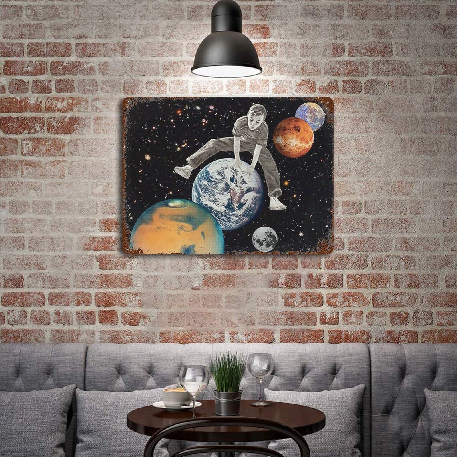 Amazon.co.jp: ブリキ看板 神秘の大宇宙 惑星 アート 鉄絵画 吊り下げ