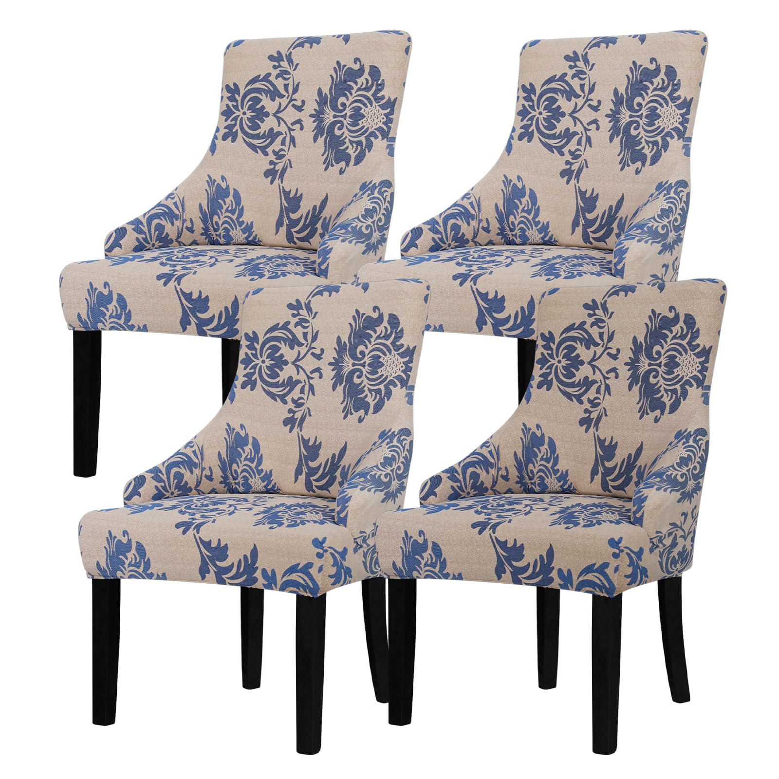 Photo 1 of ***3 PCS ONLY*** BLellen Wingback Chair Covers with Pattern - Stretch Wingback Dining Chair Covers, Wingback Side Chair Slipcover, Armless Wingback Chair Slipcover, Arm Chair Protector Cover for Room Home Kitchen(3 PCS)