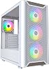 MONTECH XR Ahşap, Hakiki Siyah Ceviz Ön, ATX Mid-Tower PC Oyun Kasası, Cam Yan Panel, 4 x 120 mm GF120 ARGB PWM Fanlar Önceden Takılmış, Beyaz