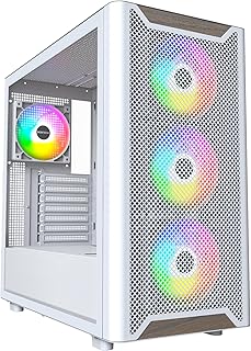 Montech PCケース XR Wood (W) ATX マザーボード対応 ウォルナット使用フロントウッドプレート ・ メッシュフィルター ・ ガラスパネル 採用 タワー型 PCケース (ホワイト)