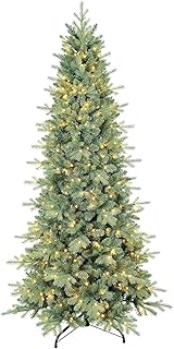 Slim Prelit Artificial Christmas Tree