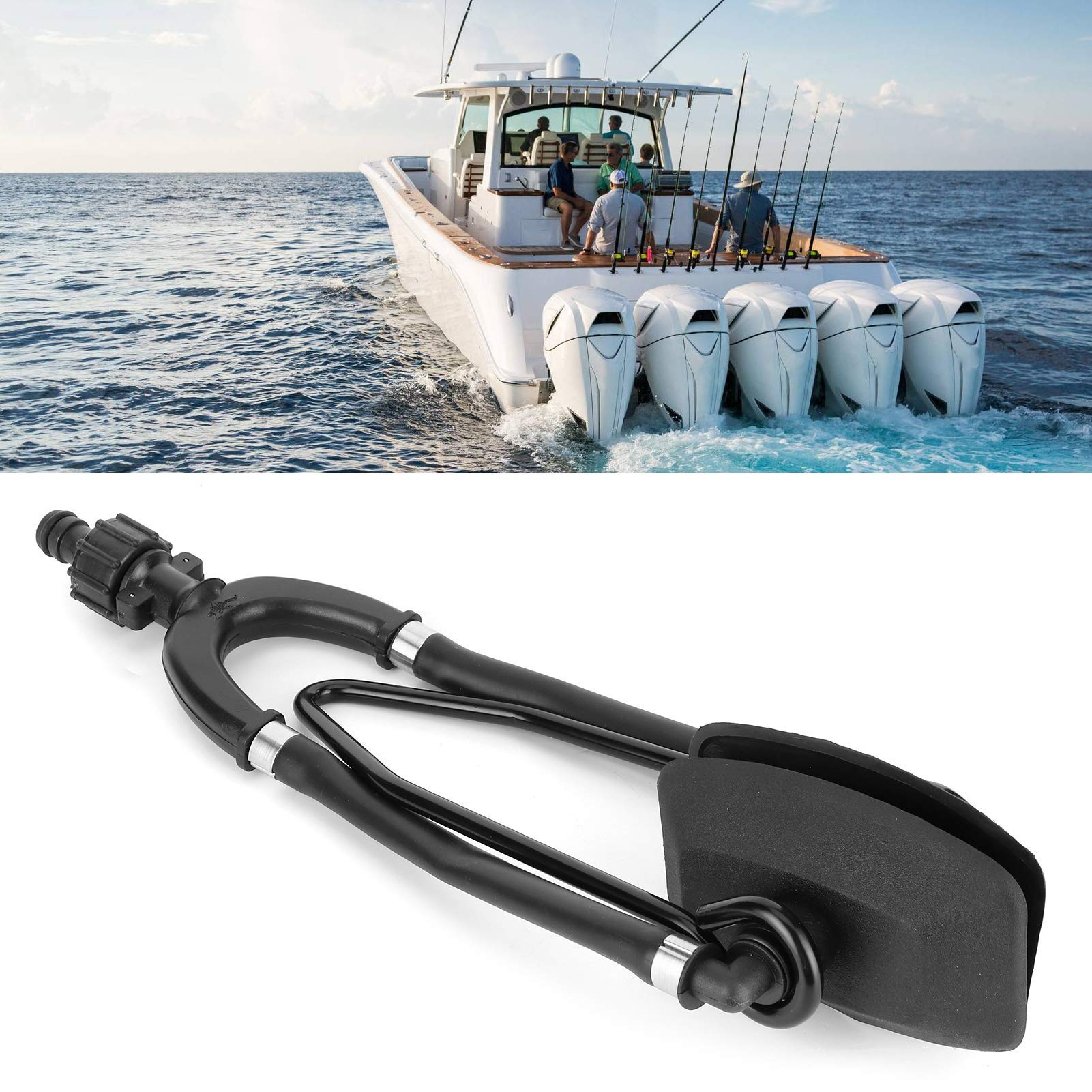 Enjuague de Agua de Motor Fueraborda, Enjuague de Agua de Motor de Barco Fuera de Borda Orejeras Rectangulares Grandes de Alimentación Doble Conexión Rápida Enjuague de Agua Marina