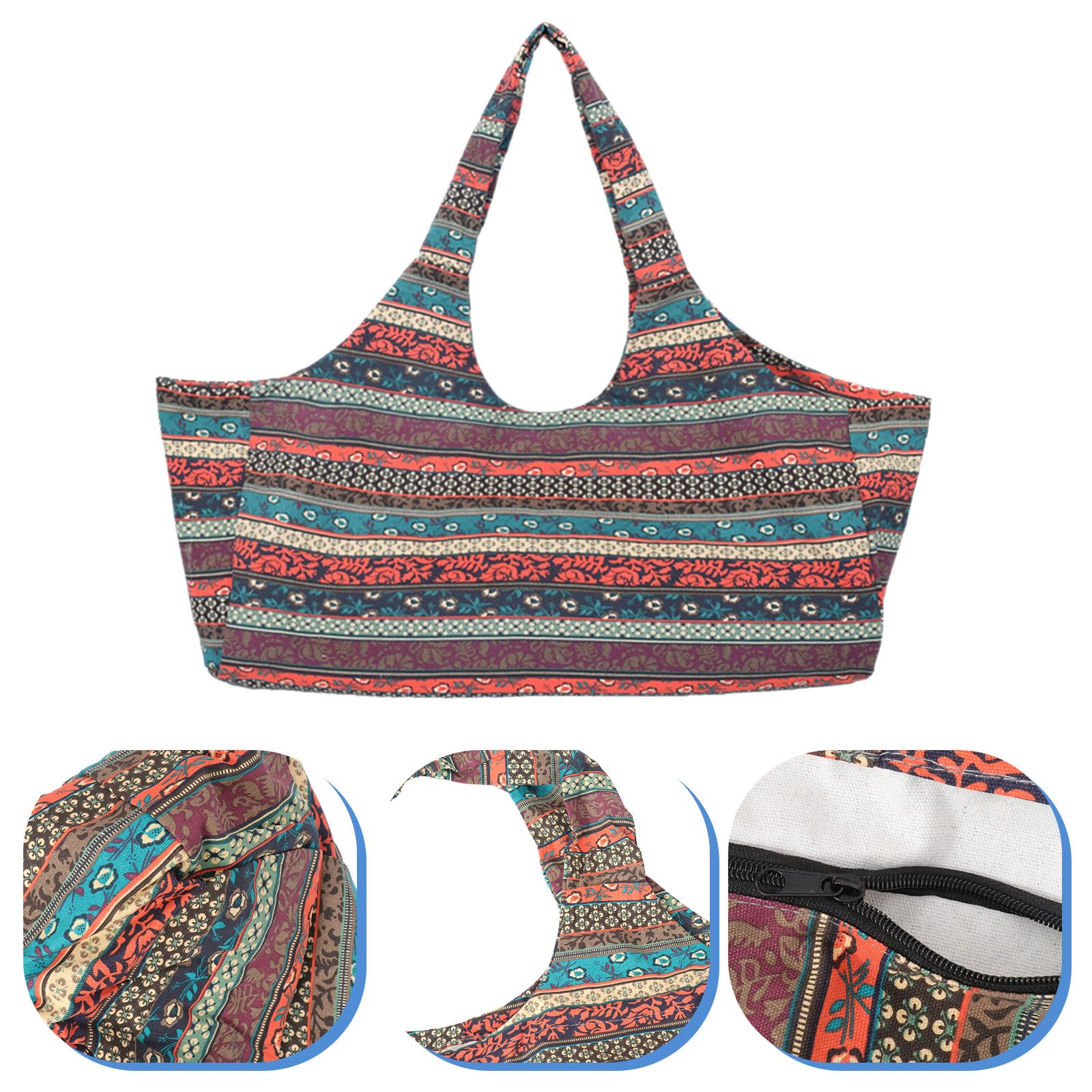 Vaguelly Ethno Yogamattentasche aus Canvas, Große Schultertasche