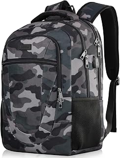 BIKROD Rucksack Herren und Damen, Schulrucksack Jungen Mädchen Teenager, Wasserdicht Rucksack | 17.3 Zoll Laptoptasche mit USB Ladeanschluss | Arbeit Reisen Wandern Backpack mit Anti Diebstahl Tasche