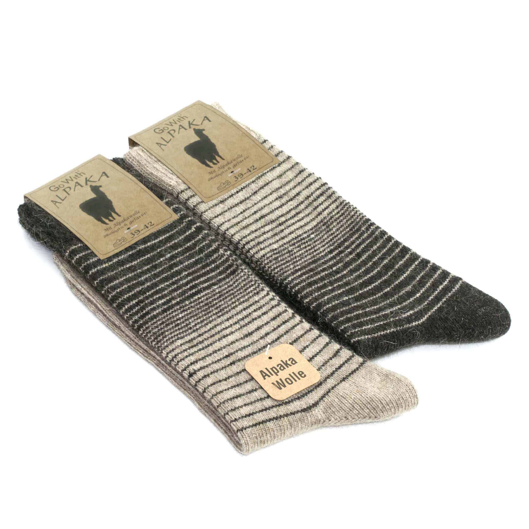 Alpaca Wool Socks 2 Pairs pack Men and Women, Soft Fine Knitted,Warm Thick Thermal Natural Wool Boot Socks for Hiking Camping Bed