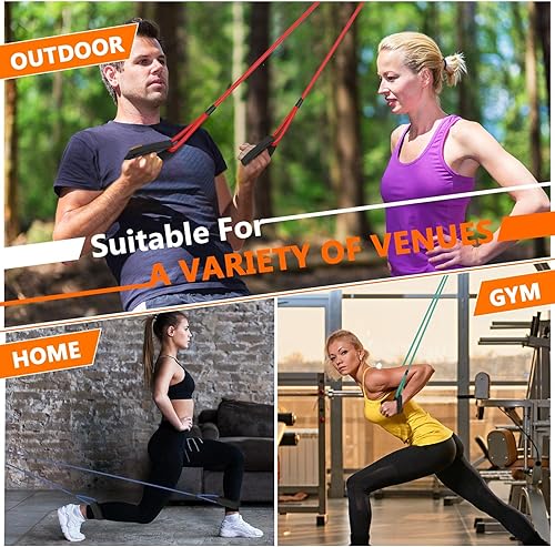 Miniatura 5 de Skylety 4 bandas de resistencia de béisbol para jóvenes y adultos, bandas de béisbol para entrenamiento de softbol, entrenamiento de lanzador, 4