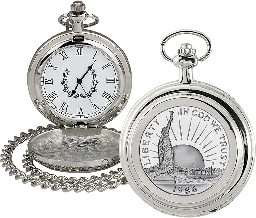 Statua della Libertà commemorative Half Dollar orologio da tasca :  Amazon.it: Orologi